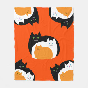 Orange und schwarze Miezekatze-Katzen Fleecedecke