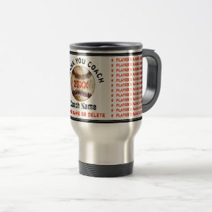 Orange und schwarze personalisierte Basis Reisebecher