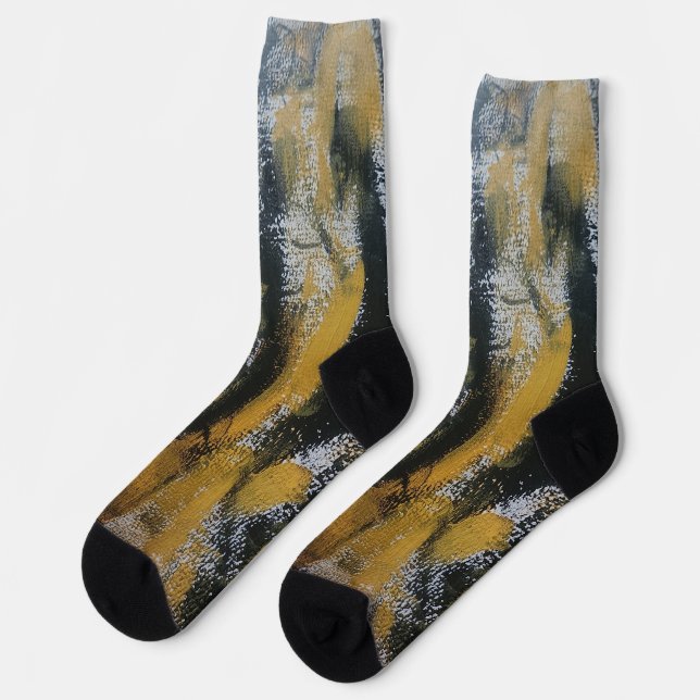 Orange- und schwarze Socken (Linkes Detail)