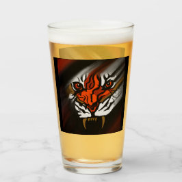 ORANGE- UND SCHWARZE STREIFEN GLAS