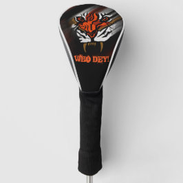 ORANGE- UND SCHWARZE STREIFEN     GOLF HEADCOVER