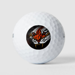 ORANGE- UND SCHWARZE STREIFEN GOLFBALL