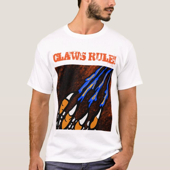 ORANGE- UND SCHWARZE STREIFEN T-Shirt (Vorderseite)