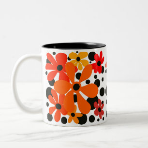Orange und schwarze Tasse