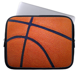 Orange und schwarzer Basketball Laptopschutzhülle