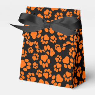 Orange-und-Schwarzer Geschenkschachtel