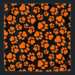 Orange-und-Schwarzer Tatzen-DruckBandana Kopftuch<br><div class="desc">Dieser Bandana ist für Halloween oder das große Spiel perfekt!</div>