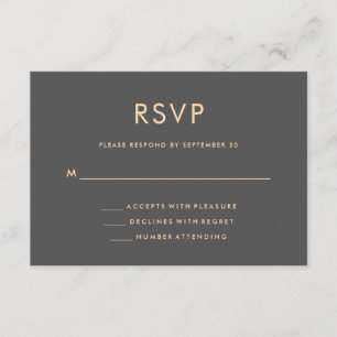 Orange und Smoky Grau   World Map Wedding RSVP Karte