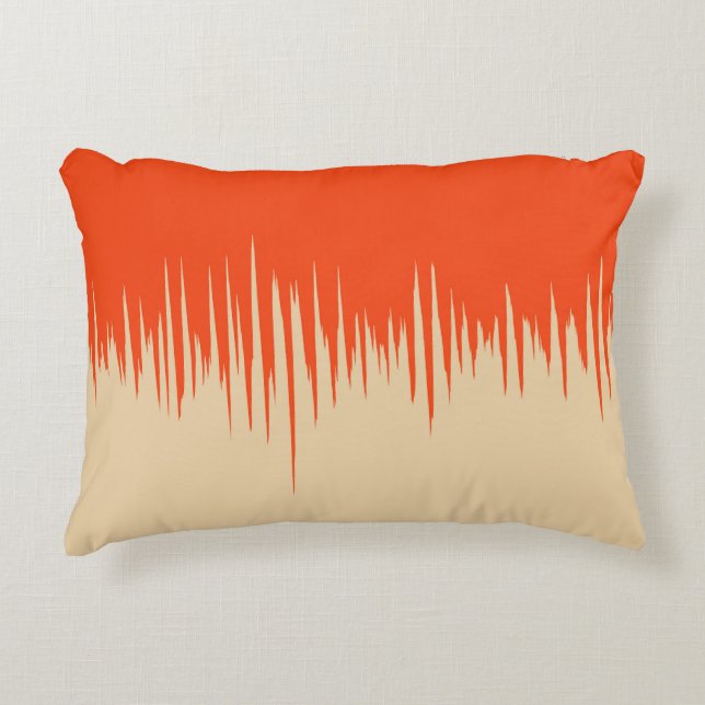 Orange und Tan Dekokissen (Vorderseite)