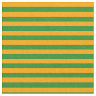 Orange- und Waldgrün Streifen/Linienmuster Stoff