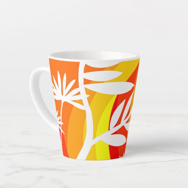 Orange und Weiß Botanisch Milchtasse (Linke Ecke)