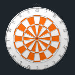 Orange und Weiß Dartscheibe<br><div class="desc">Weiß und Orange. asyrum. maydaze</div>