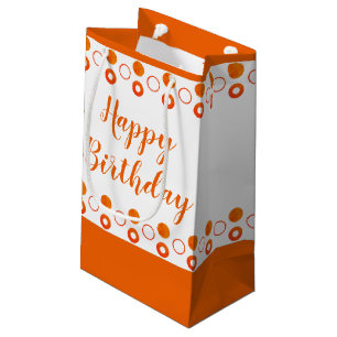 Orange und Weiß Kleine Geschenktüte