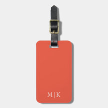 Orange und Weiß | Modernes Monogramm