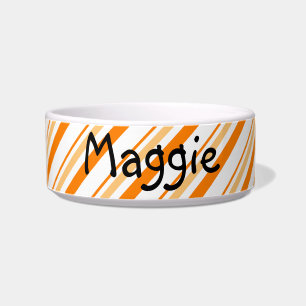Orange und Weiß Striped Napf