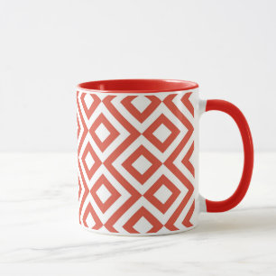 Orange und Weiß Tasse