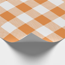 Orange und Weißbüffel Kariert