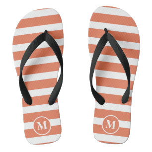 Orange- und Weiße Streifen, Gedreht Flip Flops