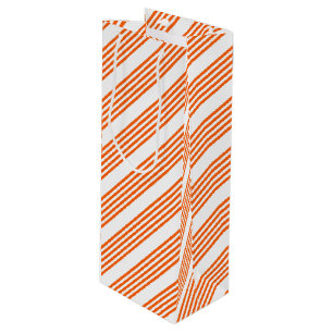Orange und weiße Streifen Geschenktüte Für Weinflaschen