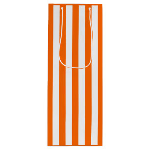 Orange und weiße Streifen Geschenktüte Für Weinflaschen