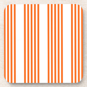 Orange und weiße Streifen Getränkeuntersetzer