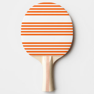 Orange und weiße Streifen Tischtennis Schläger