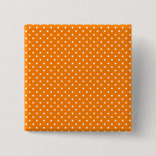 Orange und weiße Tupfen Button