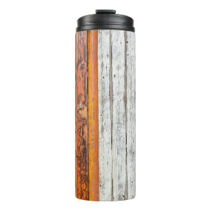Orange und weiße Wandfarbe Thermosbecher
