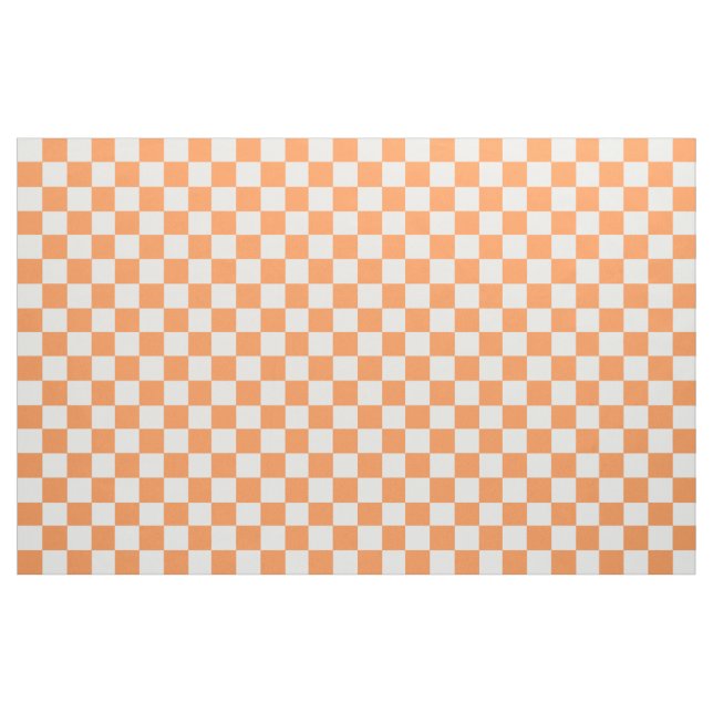 Orange und weißes kariertes Gewebe Stoff (Fat Quarter (45,7 x 55,9 cm))
