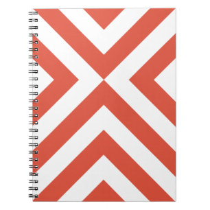 Orange und White Chevrons Notizblock
