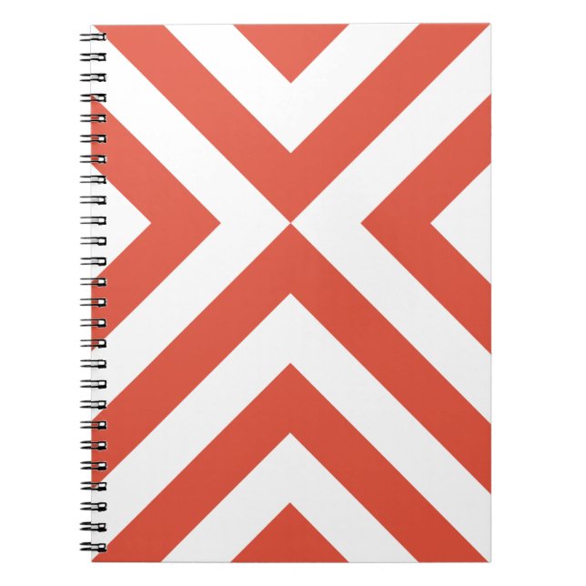Orange und White Chevrons Notizblock (Vorderseite)