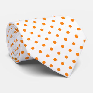 Orange und White Polka Dot Necktie Krawatte
