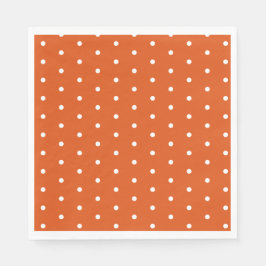 Orange und White Polka Dot Serviette