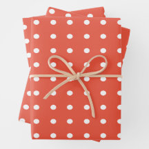 Orange und White Polka Dots