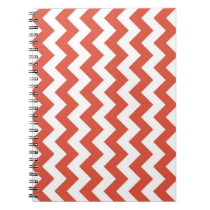 Orange und White Zigzag Notizblock