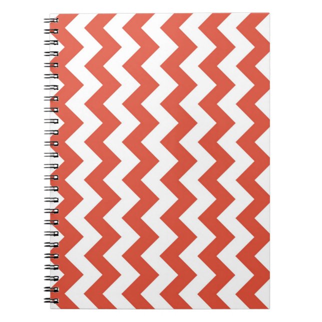 Orange und White Zigzag Notizblock (Vorderseite)