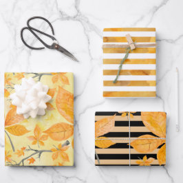 ORANGE- UND YELLOW-AUTUMNSTÜCKE GESCHENKPAPIER SET