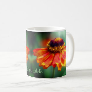 Orange und Yellow Daisy Blume Personalisiert Kaffeetasse