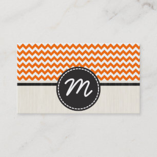 Orange und Zickzack Zigzag Muster 2 Visitenkarte