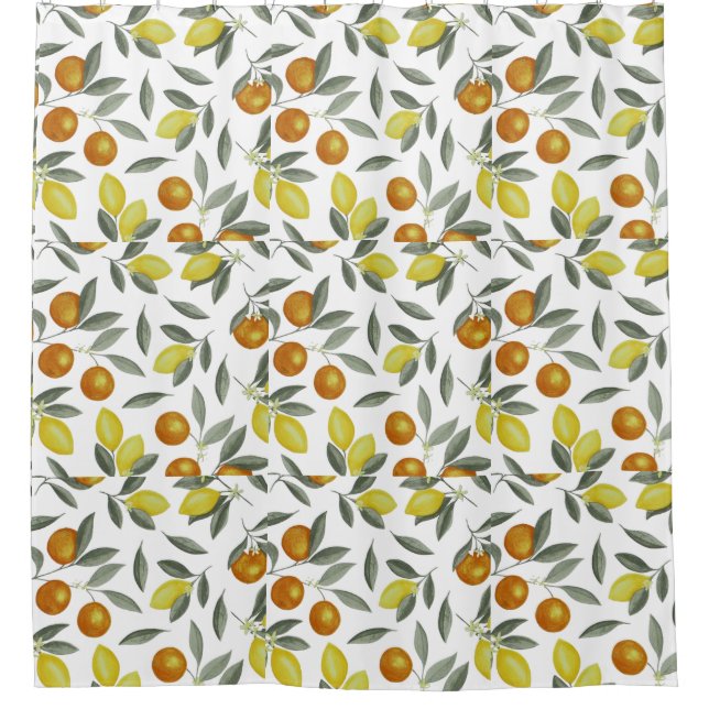 Orange und Zitrone Duschvorhang (Vorderseite)