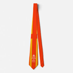 Orange Union Jack British Flag Swag Krawatte
