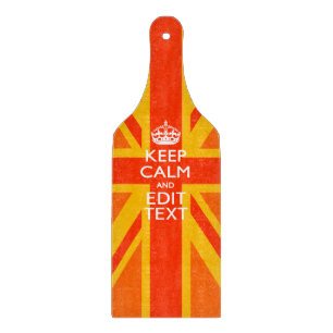 Orange Union Jack British Flag Swag Schneidebrett