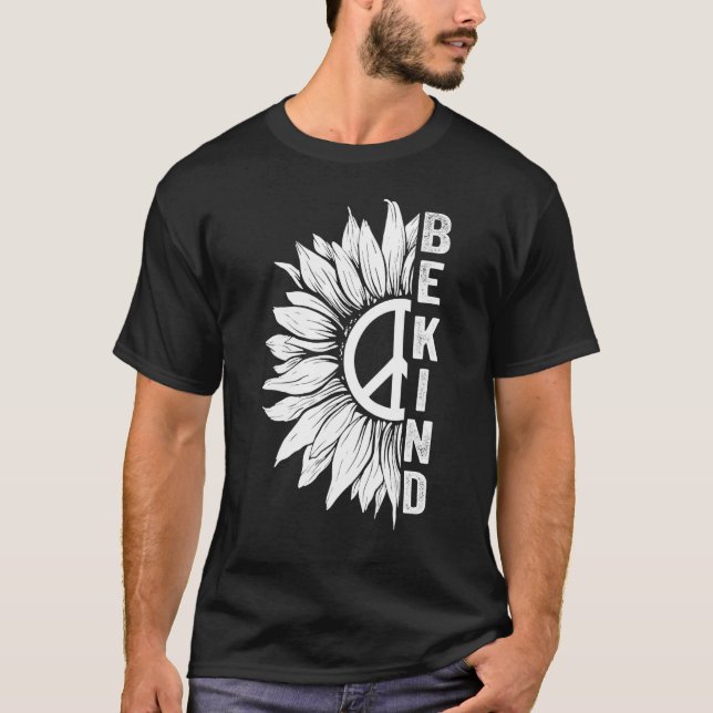 Orange Unity Day Anti Bullying Be Kind Sunflower P T-Shirt (Vorderseite)