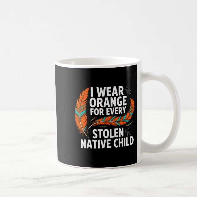 Orange Unity Day Every Child Native American Women Kaffeetasse (Rechts)