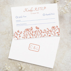 Orange Verona Sunset UAWG Response Card RSVP Karte