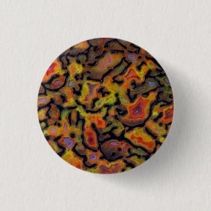 Orange versteinertes Dinosaurierskelett Button
