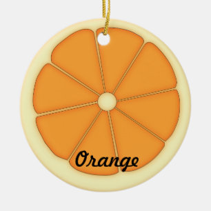 Orange Verzierung Keramikornament