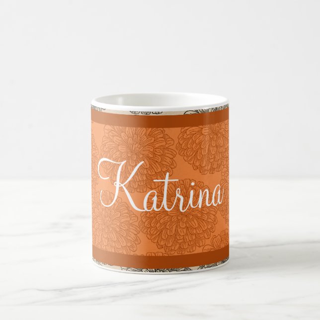 Orange Vintag Zinnia Tasse (Mittel)