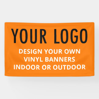 Orange Vinyl Banner Company Logo Innen- oder Außen