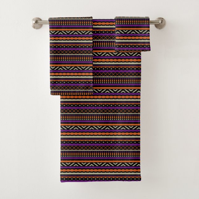 Orange violet Tan noir Motif sud-ouest (En situation)